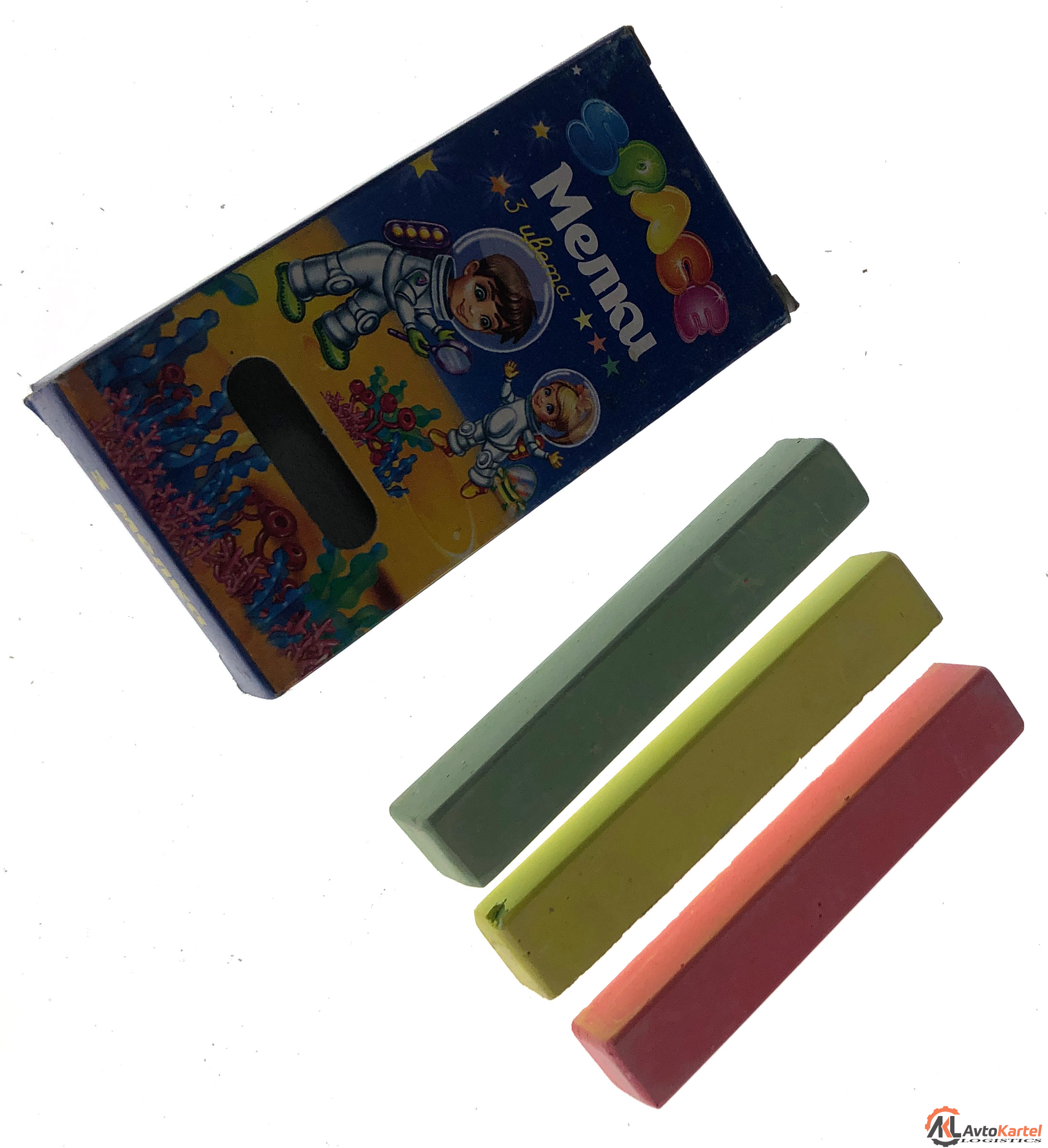 Мелки цветные, набор 3 цв.,  ArtSpaceСпейс