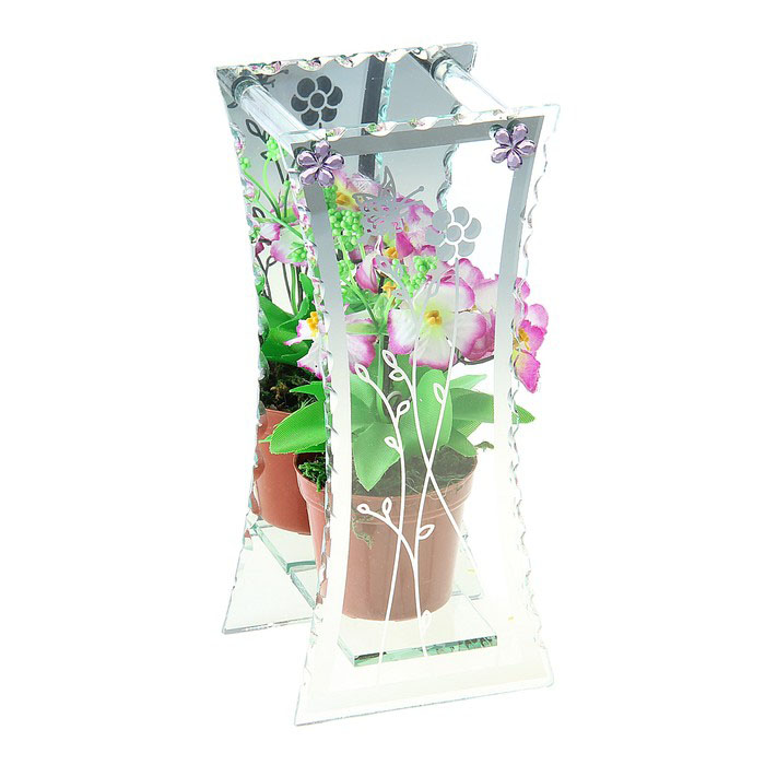 Декор ваза стекло 20*10 см Калипсо талия космея 645