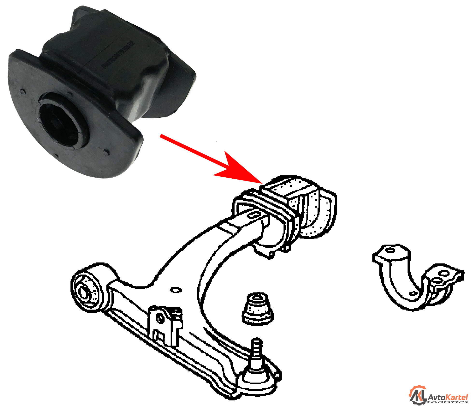 Сайлентблок рычага задний HONDA HR-V 1998-2005 ЗСПР