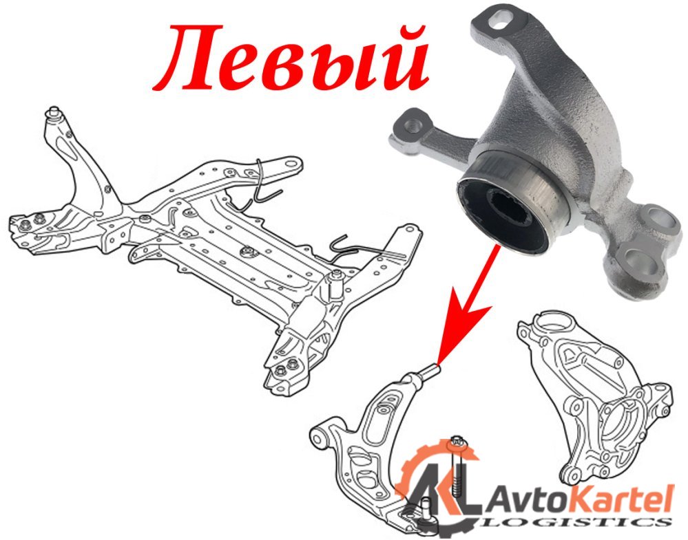 Сайлентблок ЗСПР Левый BMW 2 Active Tourer F45, F46, X1 F48 xDrive, F40