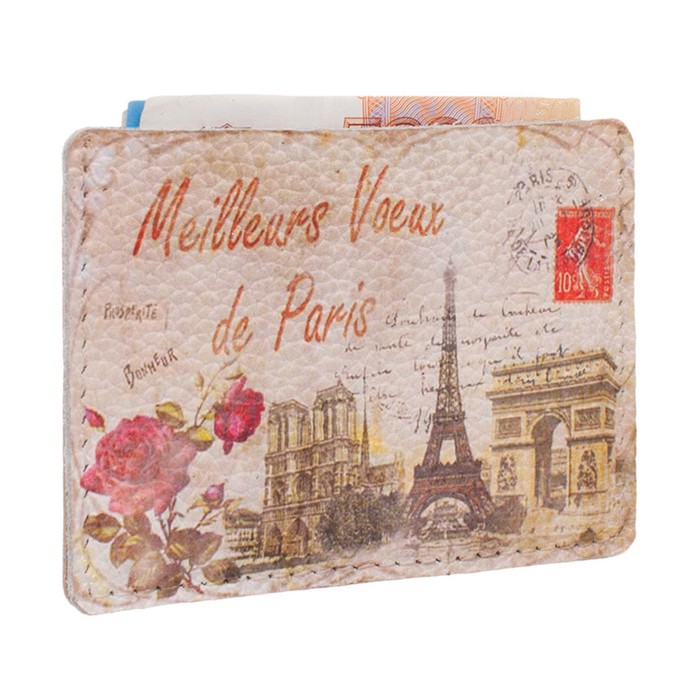 Чехол для карт Maxi «Париж и розы» 4382738