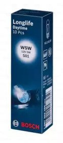 Лампа накаливания 10шт в упаковке W5W 12V 5W W2.1x 286