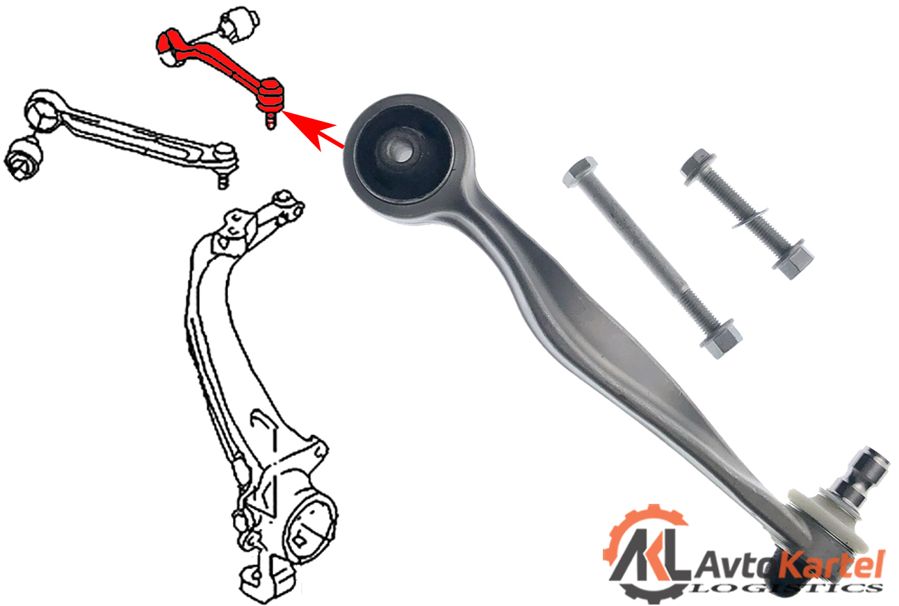 Рычаг подвески левый верхний задний AUDI A4, A8, VW Passat 96-00