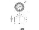 Ролик приводного ремня HYUNDAI, KIA, MITSUBISHI,VO 513