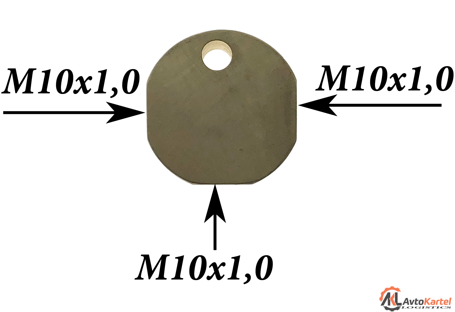 Тройник тормозной системы M10X1.0-M10X1.0-M10X1.0 универсальный