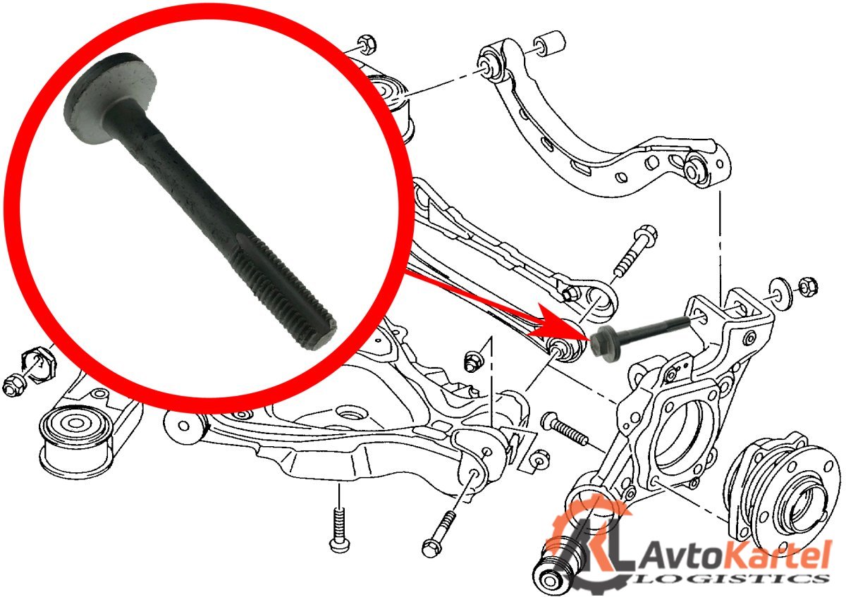 Болт-эксцентрик задней подвески AUDI A6 C6, 4F 2005-2011