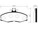 Колодки тормозные дисковые HYUNDAI Pony 85-94, SKO 035