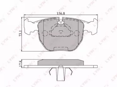 К-т дисков. тормоз. колодок BMW 5 (E39) 00-03, 7(E 401