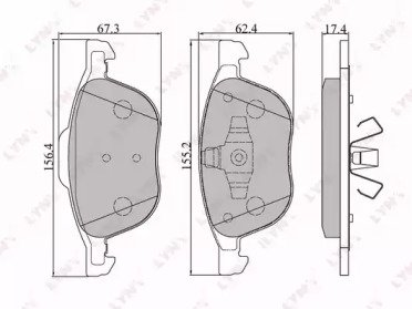 К-т дисков. тормоз. колодок FORD Focus II, Focus C 001