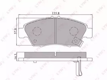 К-т дисков. тормоз. колодок HONDA Civic >05, CRX 9 406