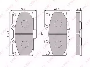 К-т дисков. тормоз. колодок SUBARU Impreza 2.0-2.0 107