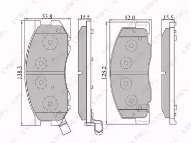 К-т дисков. тормоз. колодок TOYOTA Previa >00, Tow 515