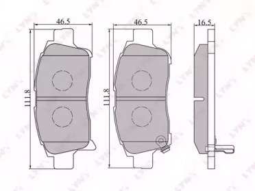 К-т дисков. тормоз. колодок TOYOTA Yaris(P10) 99> 519