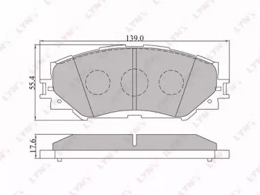 К-т дисков. тормоз. колодок TOYOTA Auris (AKE) 1.4 542