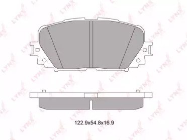 К-т дисков. тормоз. колодок TOYOTA Yaris 1.0-1.8 0 554