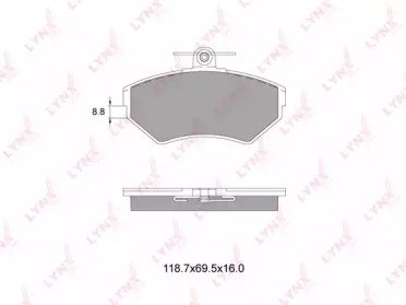 К-т дисков. тормоз. колодок VW Caddy 1.4-1.6 95-04 009