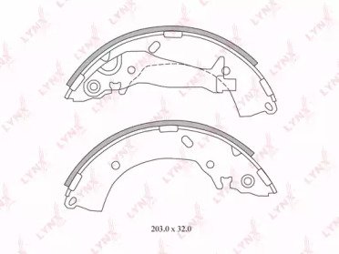 К-т бараб. тормоз. колодок HYUNDAI Getz 1.1-1.6 02 600