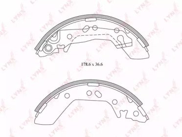 К-т бараб. тормоз. колодок HYUNDAI Accent 1.3-1.5  601