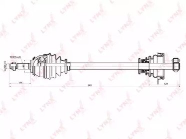 Полуось RENAULT Logan 04>Sandero 1.41.6 08> 305