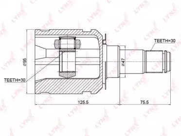 ШРУС TOYOTA Land Cruiser Prado(120) 2.7-4.0 02-09, 721