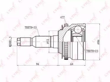 ШРУС DAEWOO Leganza 2.0 98> 11A