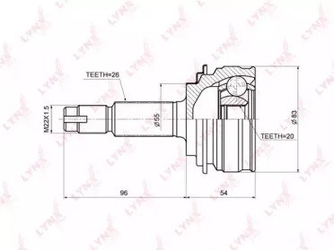 ШРУС TOYOTA Yaris(NSP91, 95) 1.3 4WD 05>, 1.5 05> 684