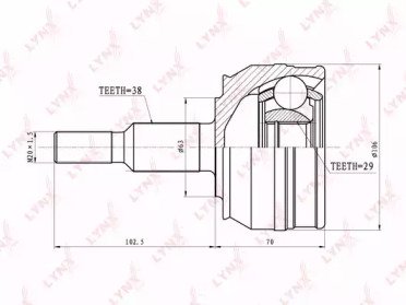 ШРУС VW Transporter 5 2.0TD-3.2 03> 006