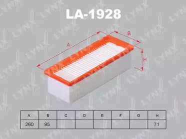 Фильтр воздушный RENAULT Duster 1.5D 10>, Logan 1. 928