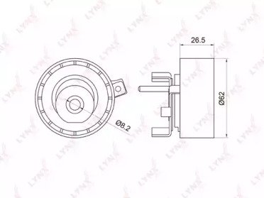 Ролик натяжителя FORD Focus II-III 1.4-1.6 04>, B- 016