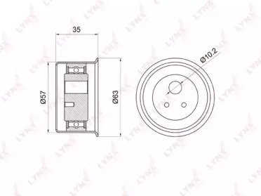 Ролик натяжителя MITSUBISHI Carisma 1.8 95-06, Col 039