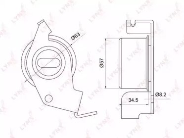 Ролик натяжителя MITSUBISHI Carisma 1.6 95-06, Col 040