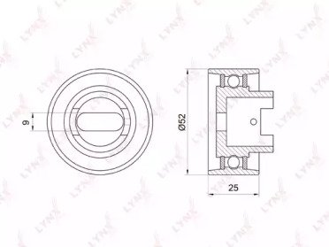 Ролик натяжителя KIA Rio 1.3 00-05, Sephia 1.5-1.6 042