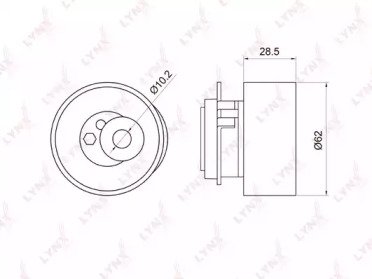 Ролик натяжителя MAZDA 323(BJ) 2.0 98-04, 626(GE,  046