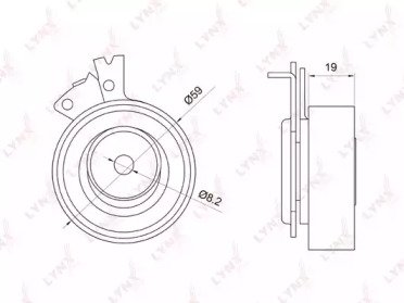 Ролик натяжителя CHEVROLET Aveo 1.2-1.5 05>, Kalos 049