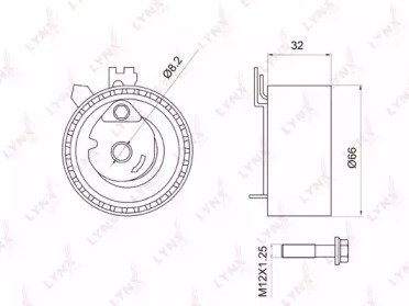 Ролик приводного ремня LADA Largus 1.6 16V 12>, RE 053