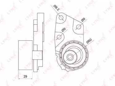 Ролик натяжителя CHEVROLET Aveo 1.4 06-07, Cruze 1 074