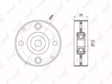 Ролик натяжителя NISSAN Almera(N16) 1.5-1.8 00>, M 014