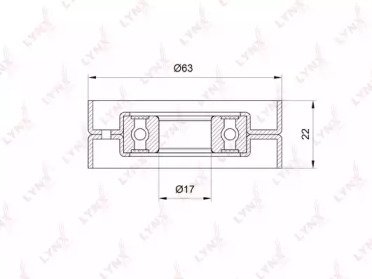 Ролик натяжителя CHEVROLET Aveo 1.4-1.6 08>, Cruze 022