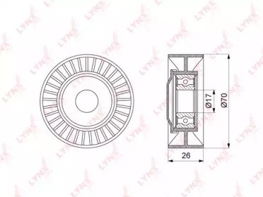 Ролик натяжителя TOYOTA Avensis(T25) 1.6-1.8 03-08 375