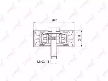 Ролик приводного ремня MITSUBISHI ASX 1.8-2.0 10>, 020