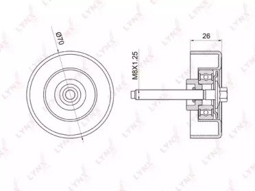 Ролик приводного ремня MAZDA 3(BK) 2.3T 06-09, (BL 023