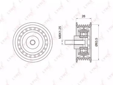 Ролик приводного ремня SSANGYONG Actyon 2.0D 06>,  029