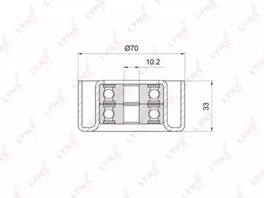 Ролик приводного ремня TOYOTA Land Cruiser Prado(1 033