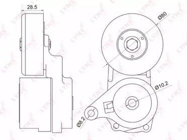 Натяжитель ремня MITSUBISHI Outlander I 2.0-2.4 03 024