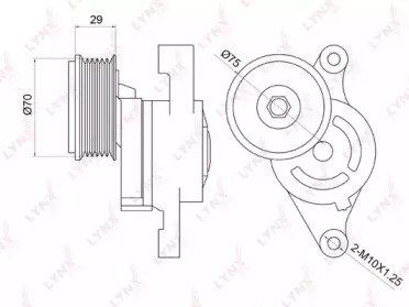 Натяжитель ремня MAZDA 2(DY) 1.4-1.6 03>, 3(BK) 1. 025