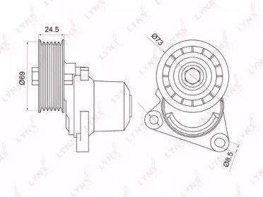 Натяжитель ремня MAZDA 3(BK) 2.3T 06-09, 6(GG) 1.8 026