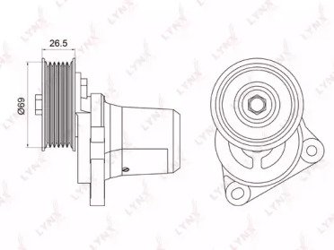 Натяжитель ремня MAZDA 3(BL) 2.5 09>, 6(GG, J) 1.8 027