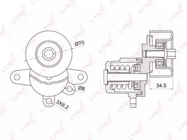 Натяжитель ремня NISSAN Murano(Z51) 3.5 08>, Teana 028