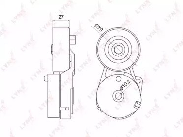 Натяжитель ремня NISSAN Qashqai 2.0 07>, Tiida 1.8 029