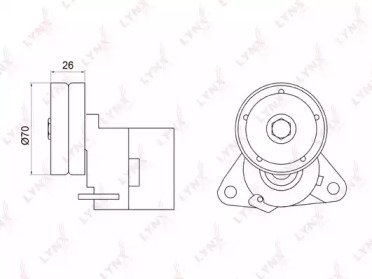 Натяжитель ремня CHEVROLET Captiva 2.4 06>, Epica  031